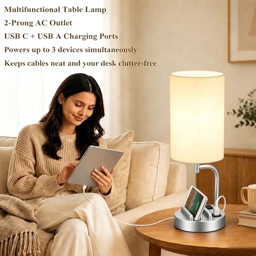 Touch Control USB Table Lamp with USB C