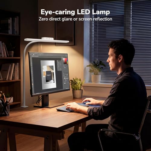 Desk Lamp with Clamp (White)