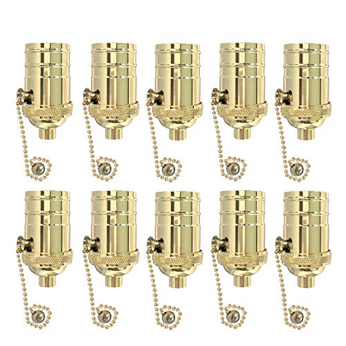 Vintage On Off Pull Chain Lamp Socket (10 Count)
