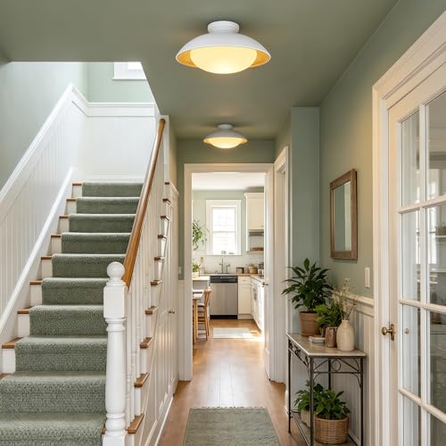 15.7'' White Proch Ceiling Light