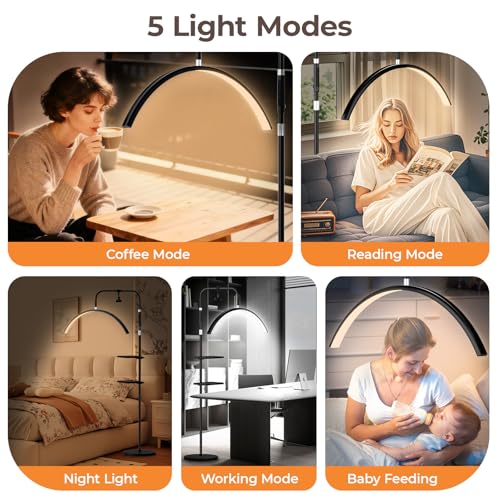 Half Moon Lash Light Dimmable Esthetician Floor Lamp