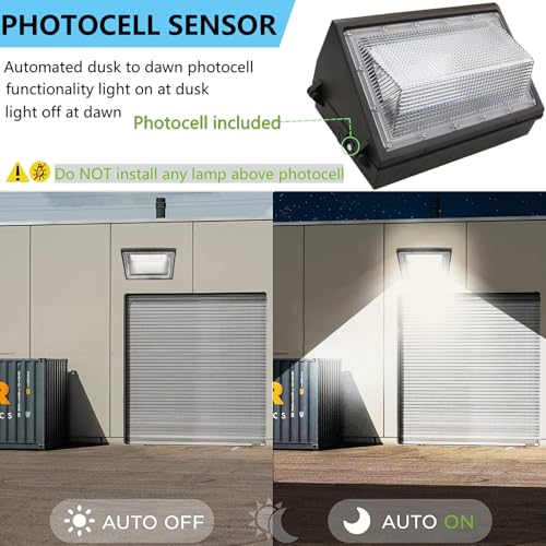 4PACK Dusk to Dawn 150W LED Wall Pack Light Fixture (4 Count)