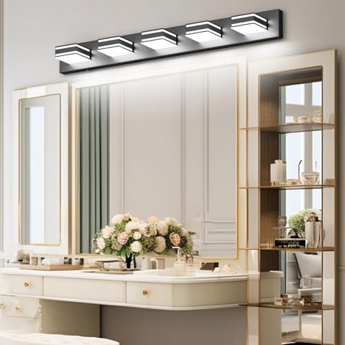 40.5inch Black Vanity Light with 5 Color Temperatures