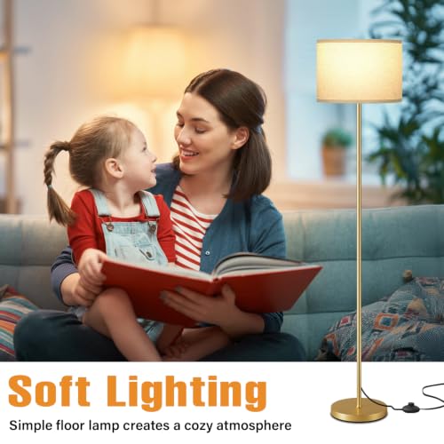 60'' Modern Floor Lamp with Shade