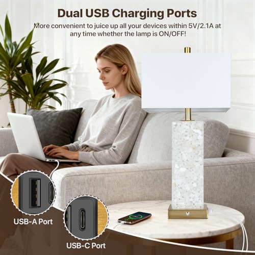 25.6" Alabaster Lamps (2 Count)