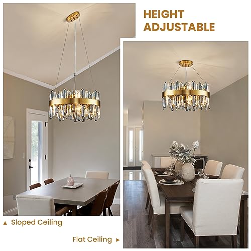 12 Light Modern Crystal Chandelier Luxury Gold 2