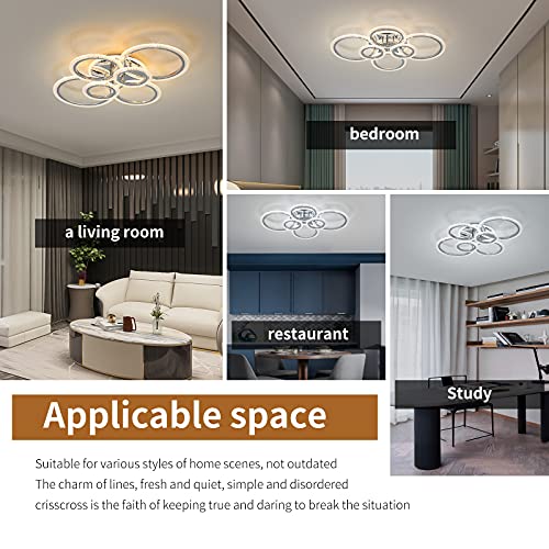 Modern LED Flush Mount Ceiling Light with Remote