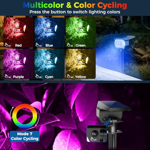 Solar Spot Lights Outdoor Color Changing