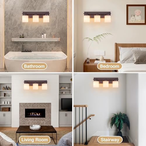 Modern Bathroom Light Fixtures Over Mirror