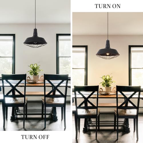 Black Farmhouse Pendant Light (2 Count)