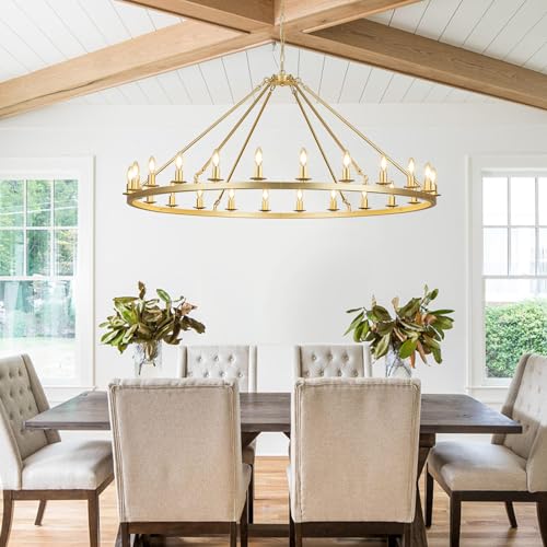 Gold Wagon Wheel Chandelier 53