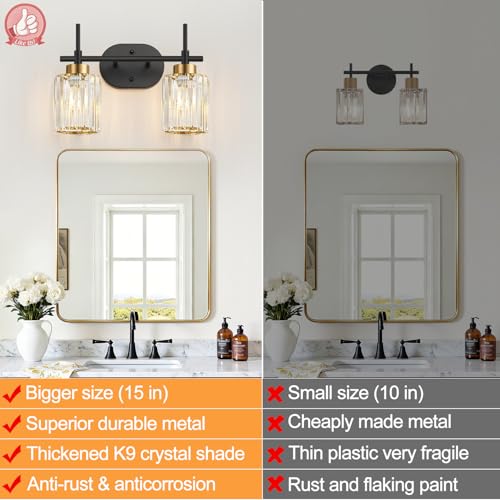Modern Crystal Bathroom Vanity Light Fixtures