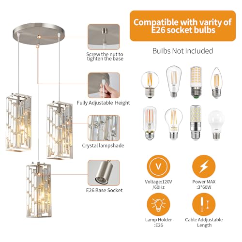 Brushed Nickel Pendant Lighting Modern Pendant Light