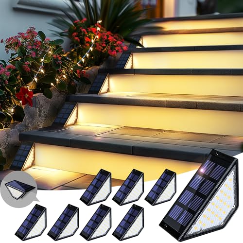8 Pack Solar Step Lights for Outside (8 Count)
