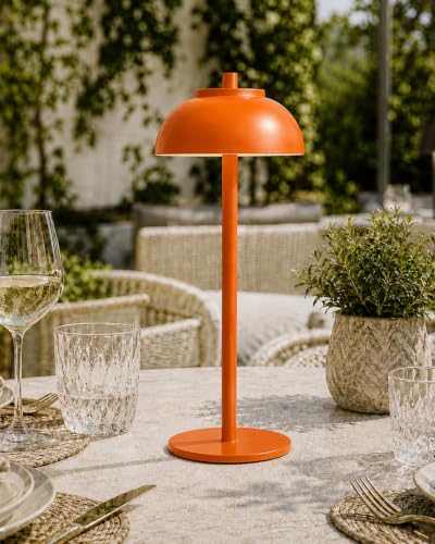 Orange Cordless Table Lamps (2 Count)