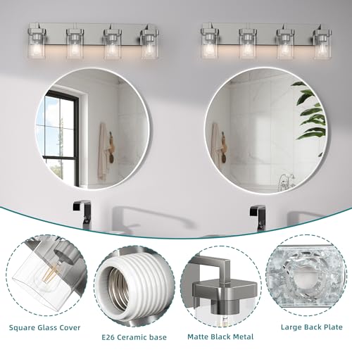 4 Light Bathroom Light Fixtures (4 Count)