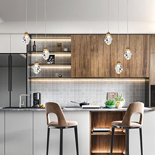 3 Lights Crystal Pendant Light Modern Cluster Chandelier