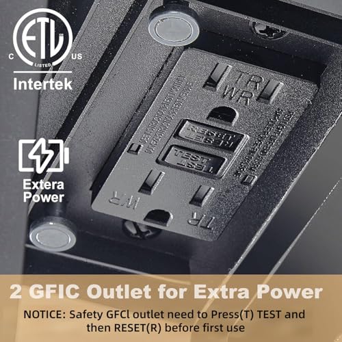 Porch Lights with GFCI Outlet with Remote