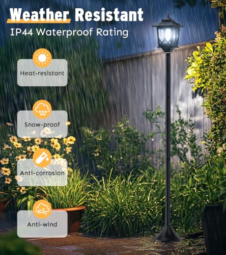 63" Solar Lamp Post Light 2 Pack