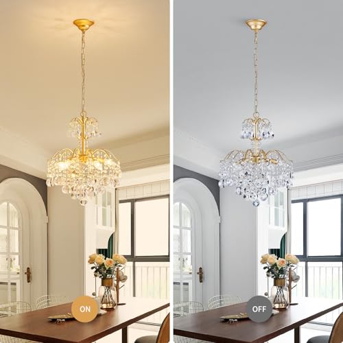 5 Light Crystal Chandelier Pendant Ceiling Light Modern Lighting Fixture for Bedroom Hallway Bar Kitchen Bathroom