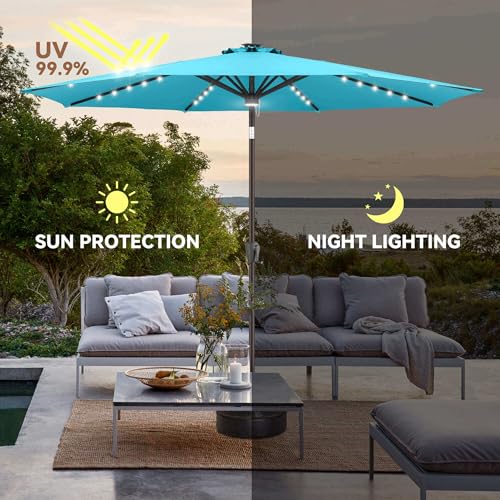 Solar Patio Umbrella with Centre Light