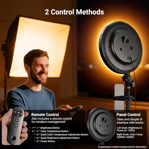 Basics 13" 45W Large Ring Light with 66" Stand