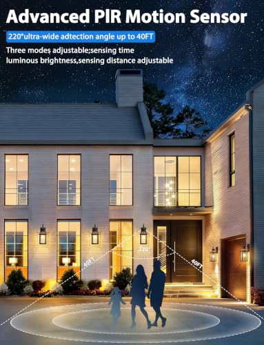 Porch Lights Outdoor with GFCI Outlet