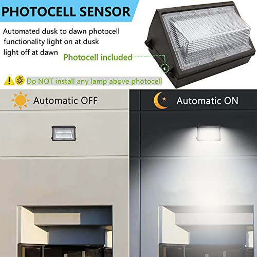 2PACK Dusk to Dawn 180W LED Wall Pack Light Fixture