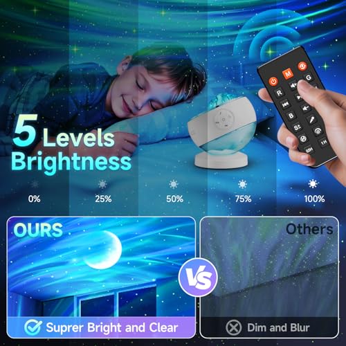 Northern Lights Projector Galaxy Projector with 300+ Light Effects Sound Machine