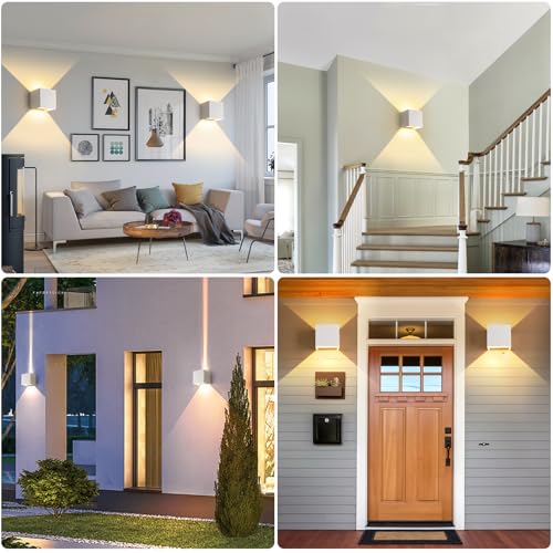 4 Pack LED Outdoor Wall Lights Exterior (4 Count)