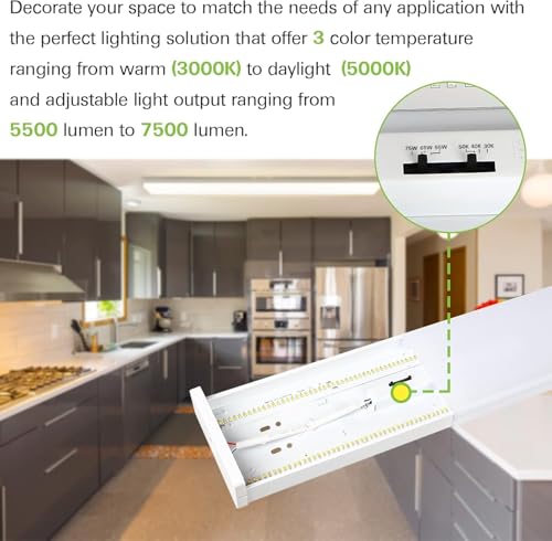 4FT LED Wraparound Light with 3 Wattages