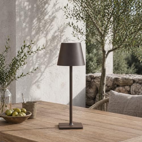 Cordless Table lamp Brown 2pack for Restaurant Home Dinner Dining Kitchen Outdoor Patio