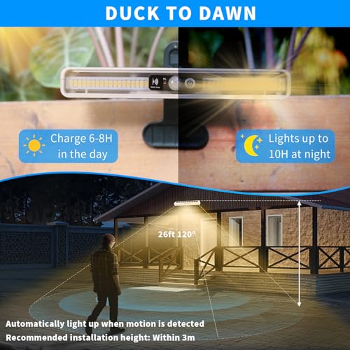Clip On Solar Lights Outdoor with PIR Motion Sensor (2 Count)