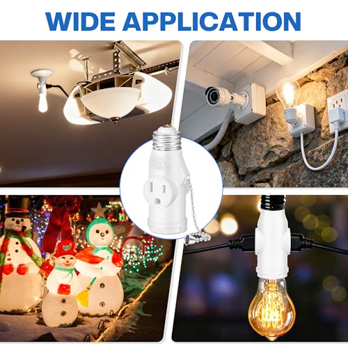 Light Socket to Plug Adapter with Bulb Control Switch