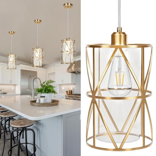 Brushed Gold Pendant Lights Kitchen Island