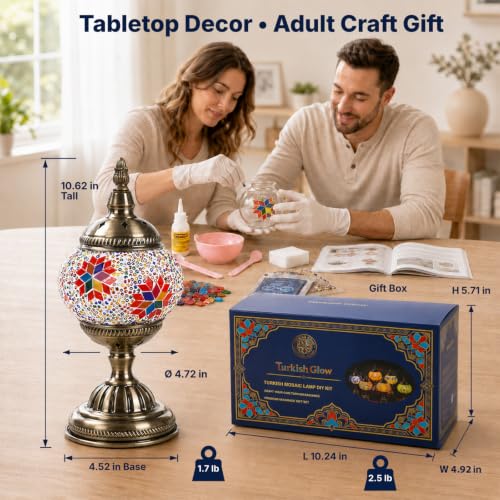 Turkish Mosaic Lamp Kit for Adults (120Red)