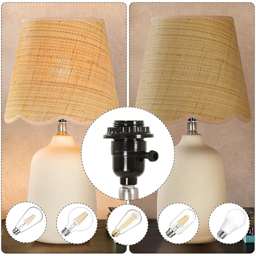 19" Modern Ceramic Table Lamp for Living Room Cream Base Desk Lamps for Bedroom Farmhouse Bedside Nightstand Lamp End Table Lamps