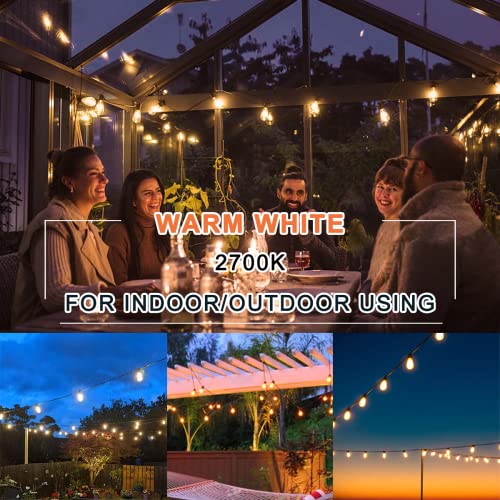 ST38 Outdoor String Lights IP65 for Patio Garden Porch Bistro Cafe