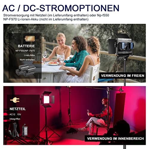 GVM RGB LED Panel Video Light (2 Count)