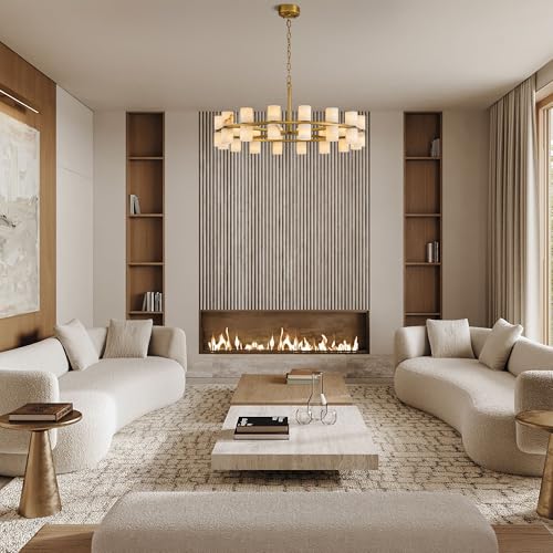 Alabaster Round Chandelier