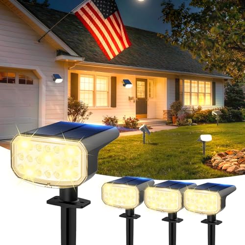 Solar Spotlights Outdoor Waterproof with Focus Beam (4 Count)