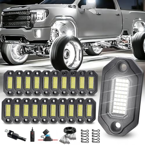 20 Pods Aluminium Pure White LED Rock Lights Full Kit (20 Pods)