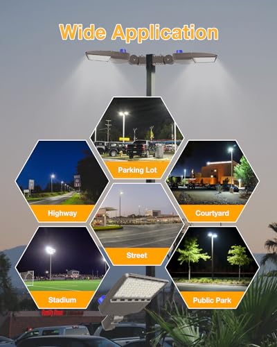 LED Parking Lot Light 200W 28000LM 5000K (3 Count)