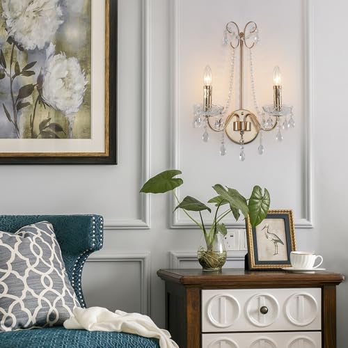 Crystal Wall Sconces Set of 2