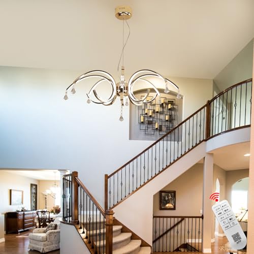 32.7" Modern Gold Crystal LED Chandeliers