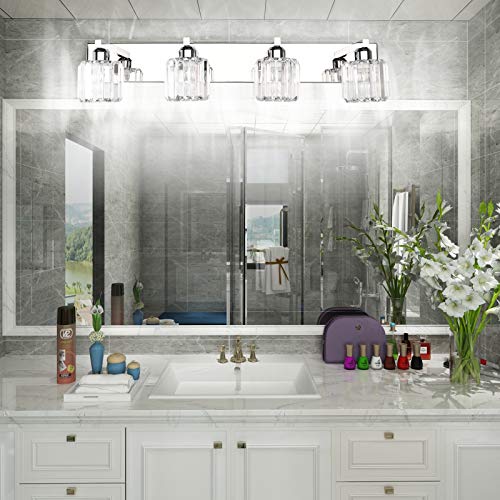 Crystal Bathroom Vanity Light Modern Vanity Lighting Fixtures Crystal Vanity Light for Bathroom 4 Lights