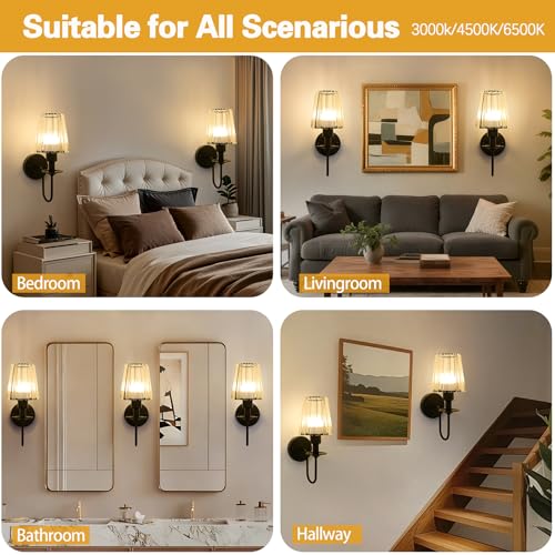 Battery Operated Wall Sconces Set of 2 (2 Count)