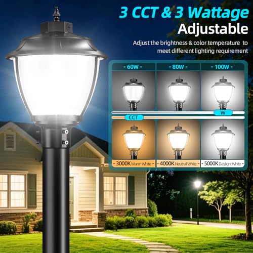 150W LED Post Top Light with Dusk to Dawn Photocell