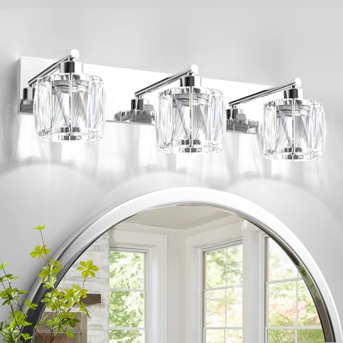 Crystal Vanity Lights for Bathroom (3 Count)
