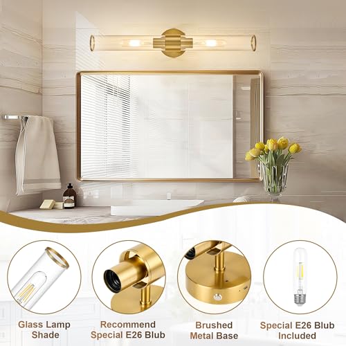 Gold Battery Operated Wall Sconce